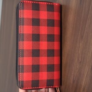 Unbranded Red Buffalo Plaid Payback Wallet
